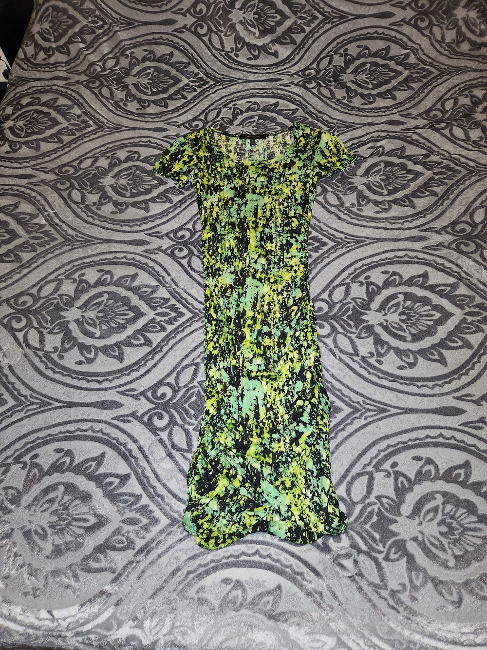 Women’s Green and Black T-shirt Dress